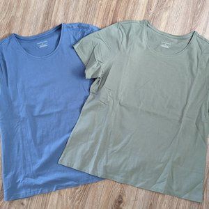 Set of 2 Short Sleeve Scoop Neck Perfect Tee NWOT